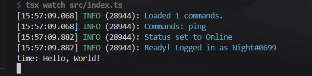 messageCreate event example